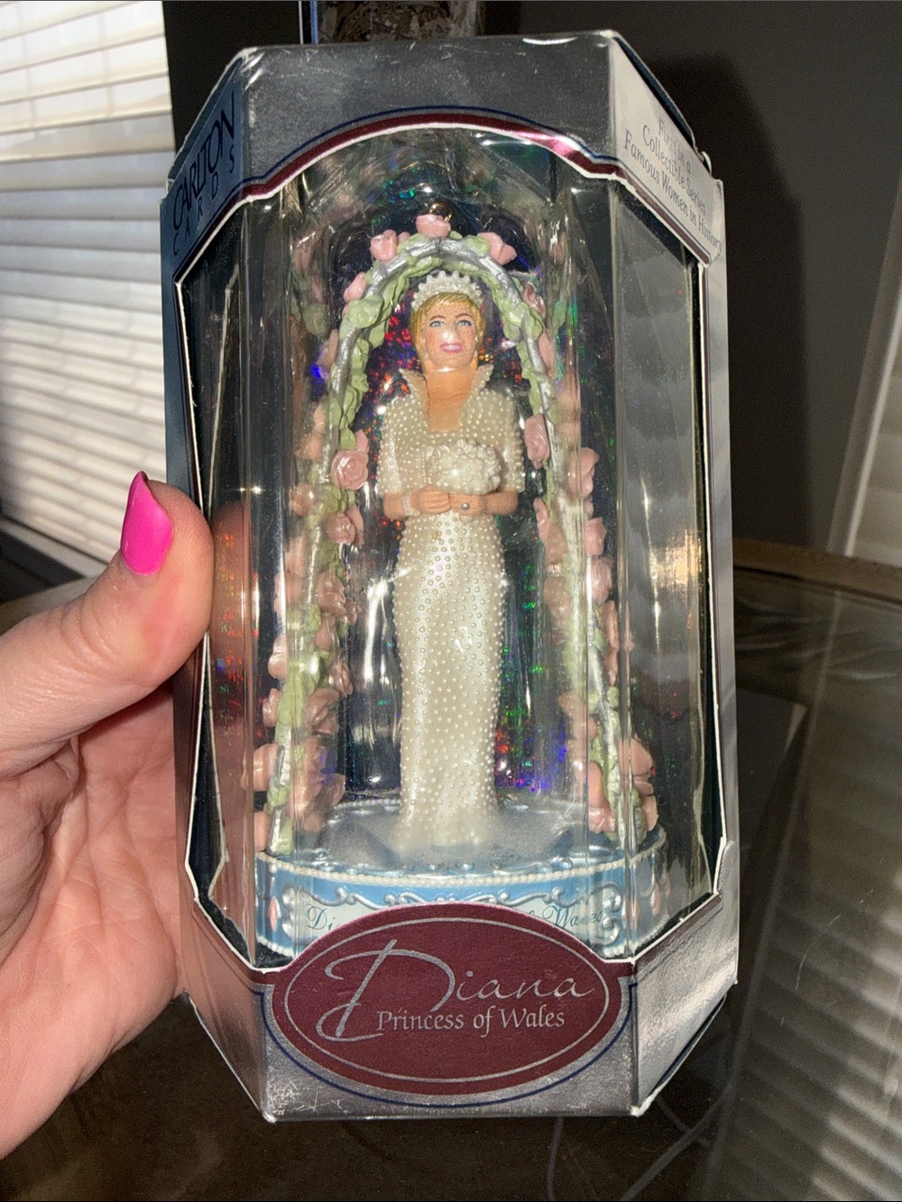 Carlton Cards Diana Princess of Wales  Ornament in Original Box Vintage 1998